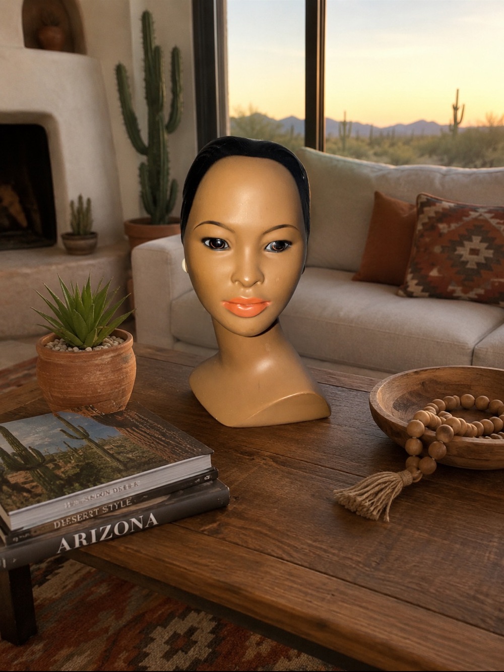 Mid-Century Vintage Alexander Backer African American Lady Head Figurine